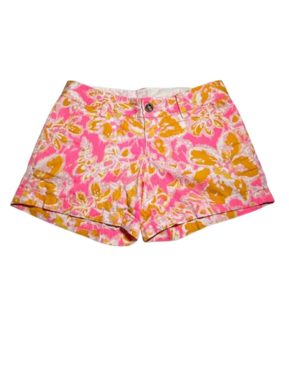 Lilly Pulitzer Callahan Shorts Sz 2 Preppy Dopamine Floral‎ Print